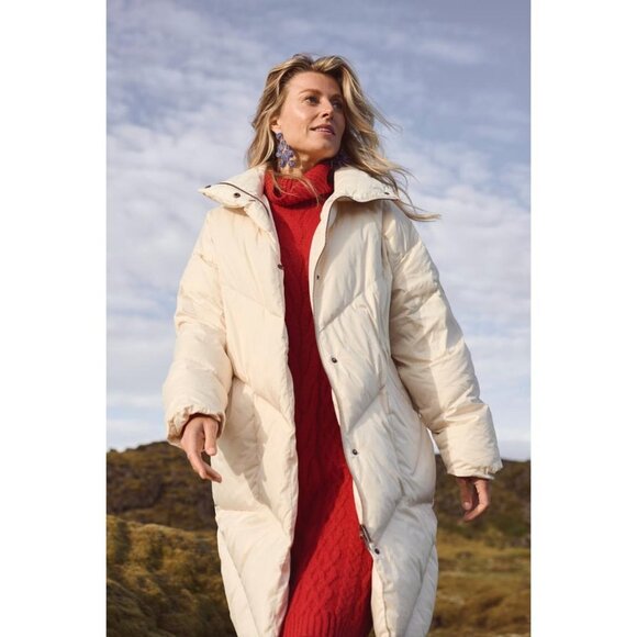 NWT CREAM Nisa Winter Off White Down Puffer Jacket - Picture 1 of 13